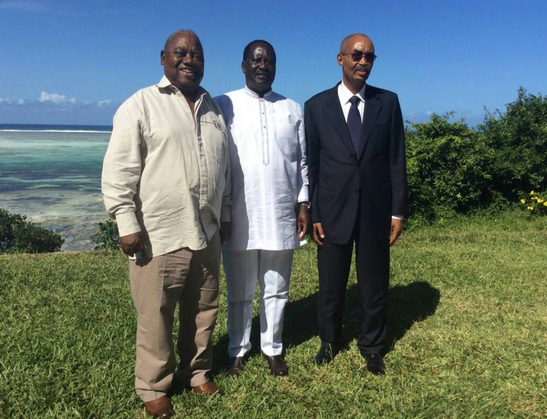 Presidents Zanzibar Karume, Kenya Odinga, Zambia Banda, photo credit:Raila Odinga